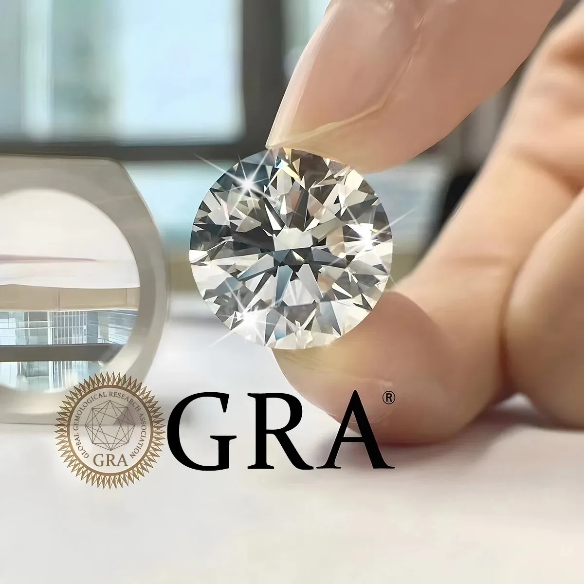 Real Loose Stones Gemstones 5mm till 18mm D Color VVS1 Round Diamond Excellent Cut Pass Test med GRA Certificate 231221