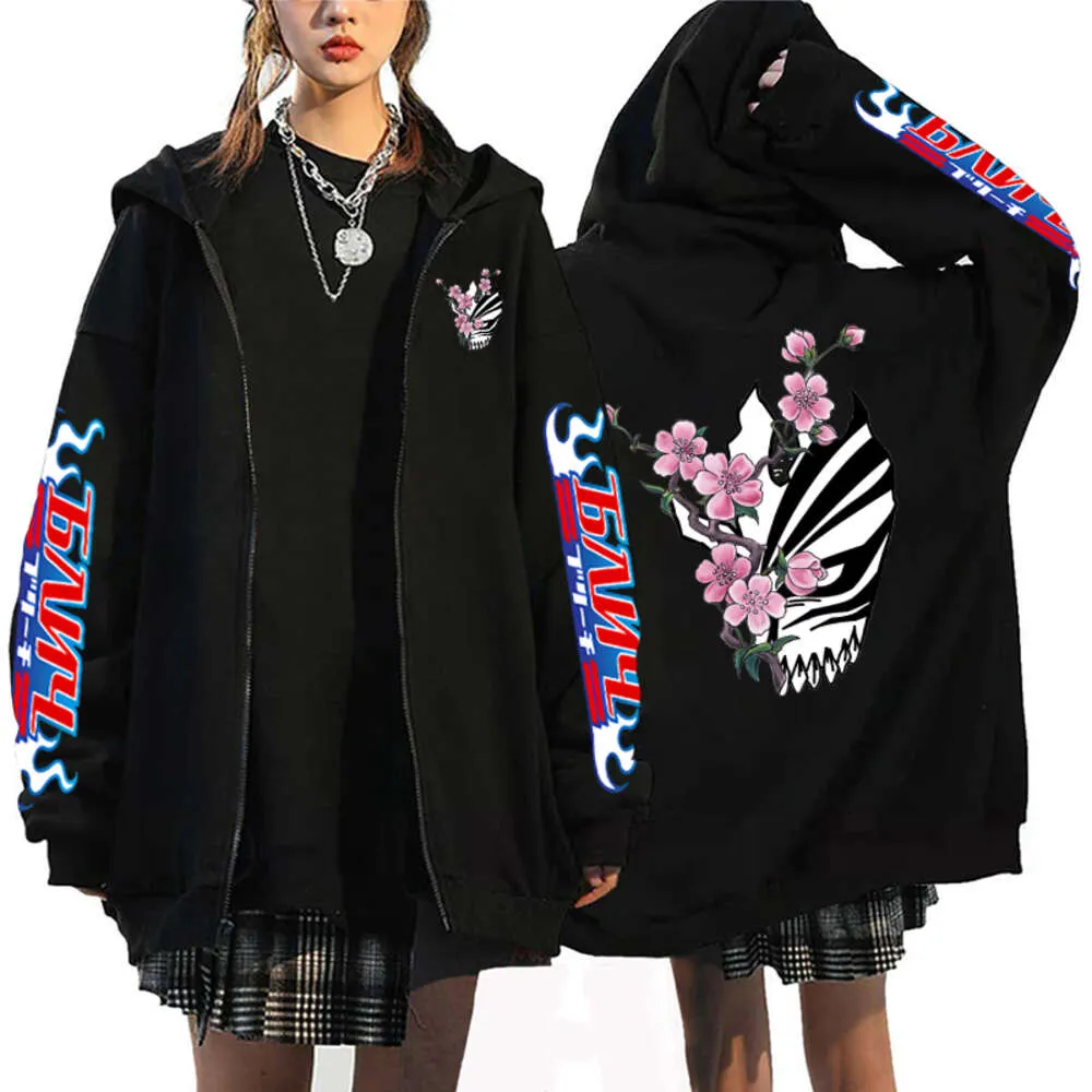 2023 Haruku Anime Bleach Hoodie Casual Loose Fit Oversized 2023 Haruku Anime Bleach Hoodie Casual Loose Fit Oversized
