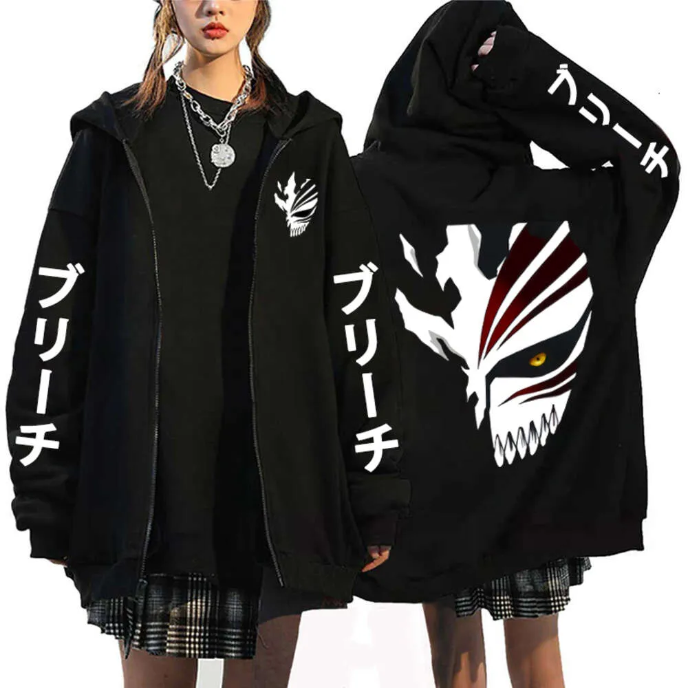 2023 Haruku Anime Bleach Hoodie Casual Loose Fit Oversized 2023 Haruku Anime Bleach Hoodie Casual Loose Fit Oversized