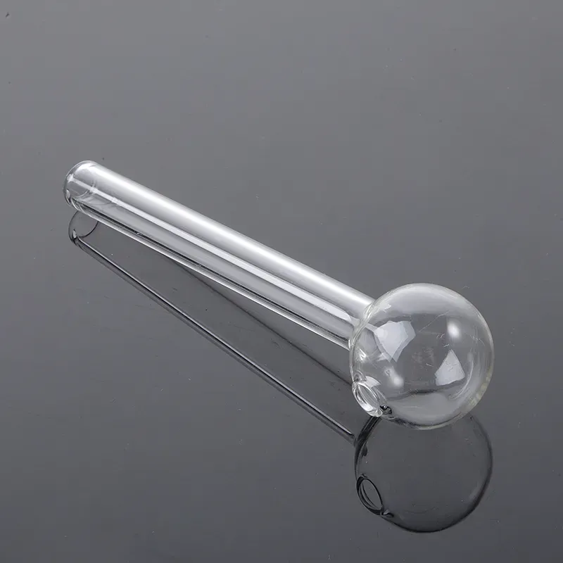 High Quality Smoking Pipes Accessories Clear Glass Pipe Thick Pyrex Oil Burner Bubbler Tobacco Tools Portable Hand Pipes Straight Tube Mini Dab Rigs