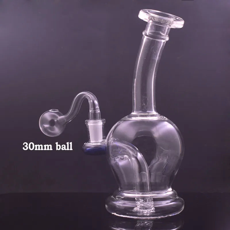Brûleur d'huile en verre le moins cher bong de fumage à eau à eau narguilé 14 mm femelle bulle enile huile de tampons