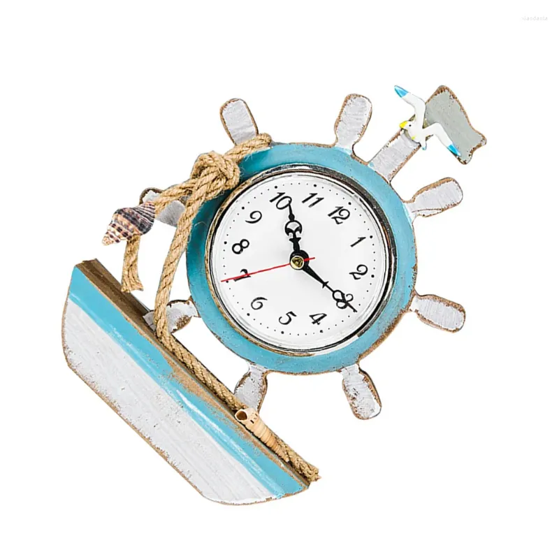 Wall Clocks Accessories Clock Wooden Ornaments For The Home Nautical Table Decoration Delicate