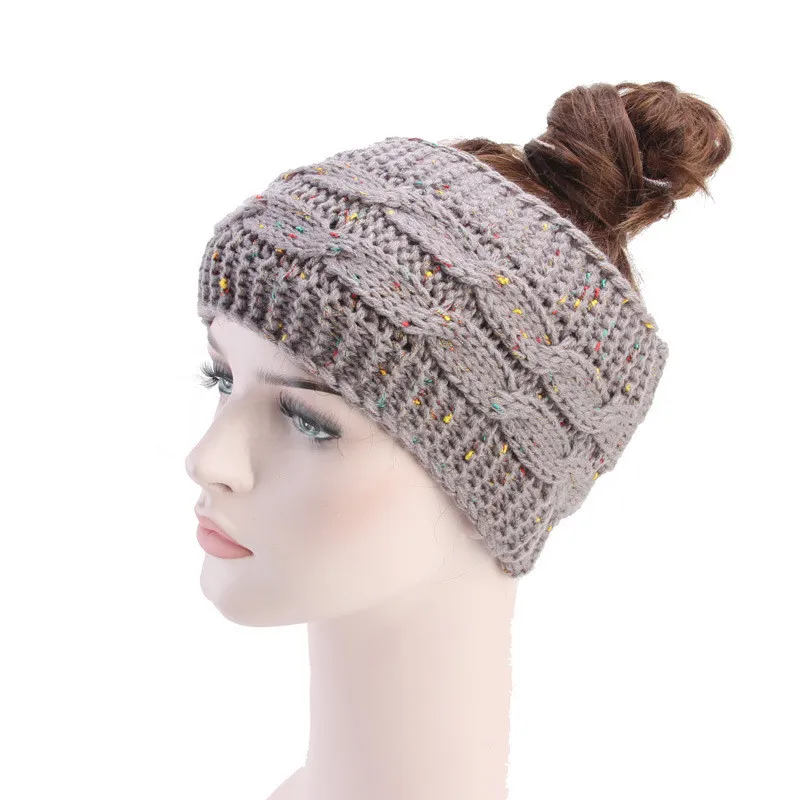 Crochet en tricot Bande de tête Femmes d'hiver Sports Hairband Turban Yoga Band Ear Muffs Cap Tricot Bandeaux Party Faven Gift DB193