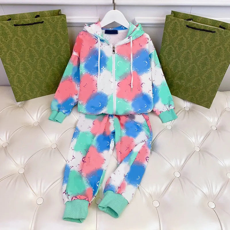 Autumn Winter Childrens Clothing Fashionable Two-piece Set Of Boys Girls Plush Hoodie Luxury Kids Jackets And Pants Suit CSD2312221