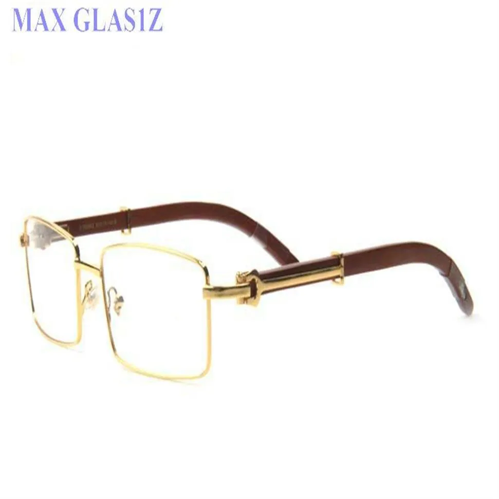 Beliebte Markendesignerinnen Frauen Square Holz Sonnenbrille einzigartige Rechteckschild UV400 Vintage Brille Vollrahmen für WO286U