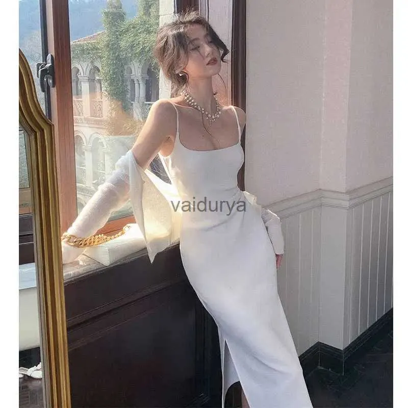 Basic Casual Dresses Sexy Evening Party Long White Dress Elegant