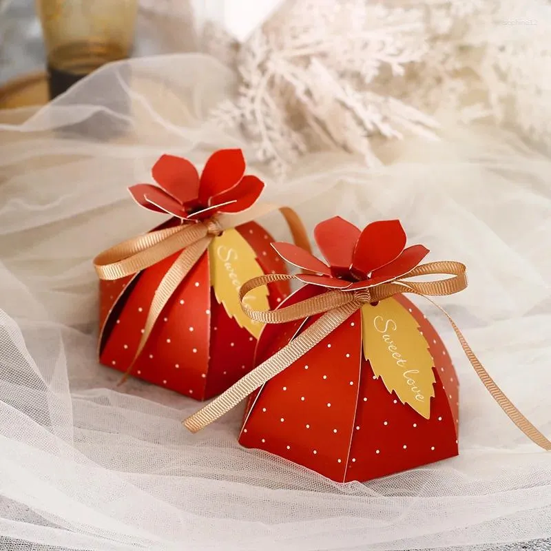 Gift Wrap 50pcs Lovely Flower Shape Wedding Candy Box Sugar Bag Baby Shower Supplies