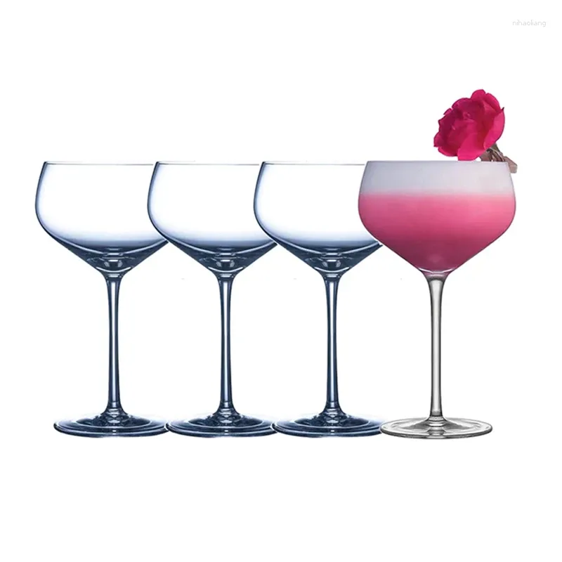 Verres à vin 4pcs 270 ml ensemble de gobelet en verre cocktail de 4