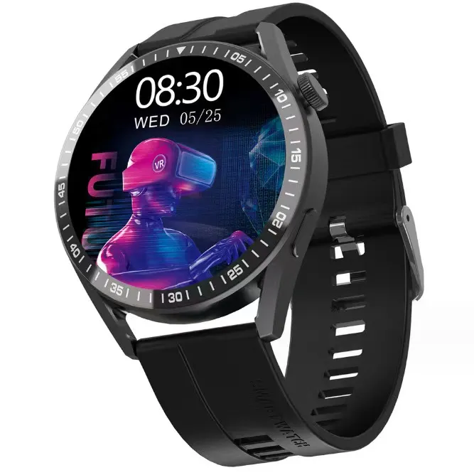 Venta caliente WH8 Smartwatch redonda redonda Bluetooth Llama Monitoreo de la frecuencia cardíaca Reproducción de la música