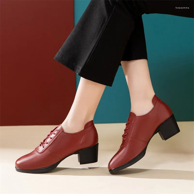 Dress Shoes Spring Dance Women's Leather Shoe Adult Square Red Dancing Sailor Shoes.