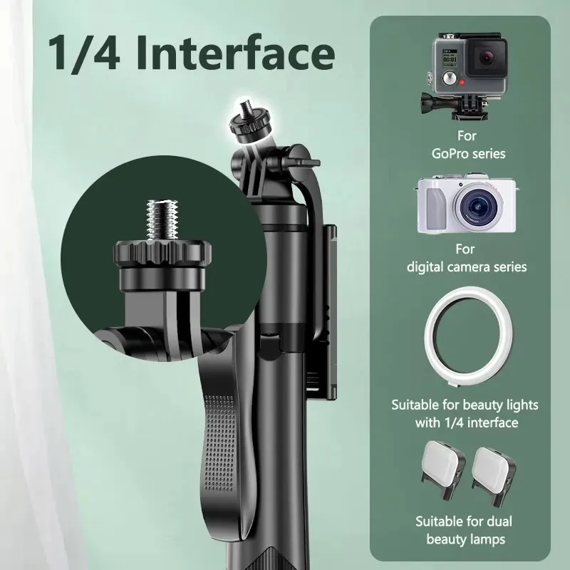 Clip Regolabile Per Selfie Stick – Attacco Universale Con Telecomando Wireless, Per Smartphone, Leggero E Portatile