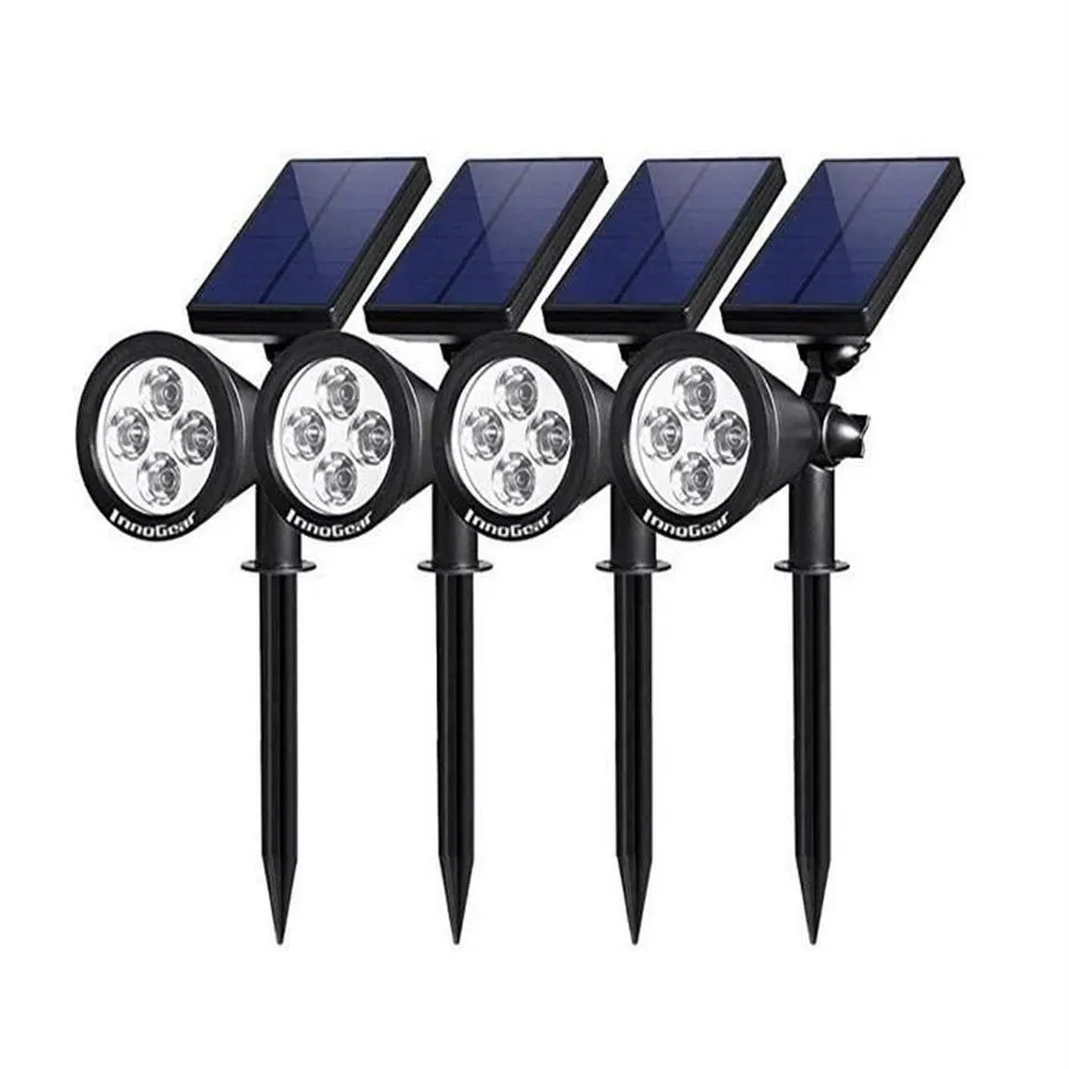 Upgraded Solar Lights 2-in-1 Waterproof Outdoor Landscape Lighting Spotlight Wall Light Auto On Off for Yard Garden Driveway Pathw295l