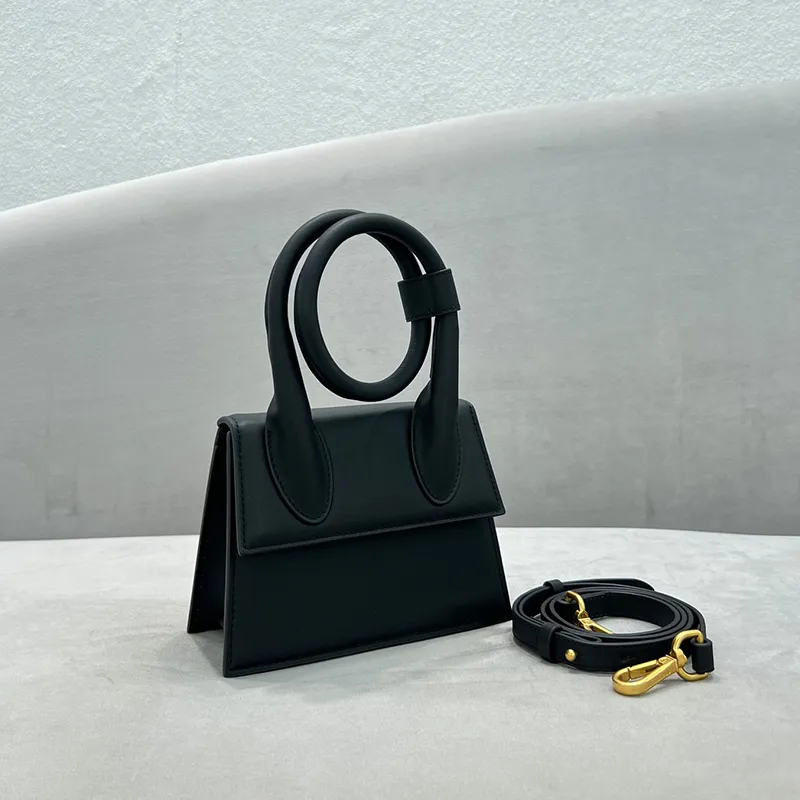 9A quality leather double loop handle bags designer women crossbody bag wallet evening bags top grade purse lady portable shoulder bag black handbag