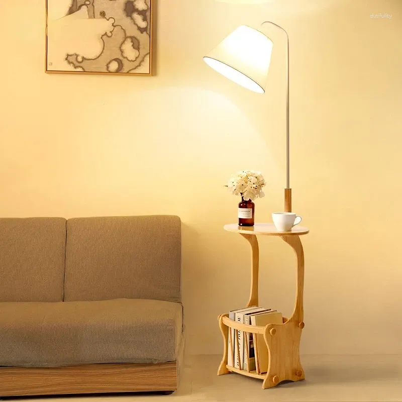 Lampade da pavimento Lampada per mensole Nordic Moderna camera da letto semplice comodino soggiorno divano da caffè accanto a legno massiccio
