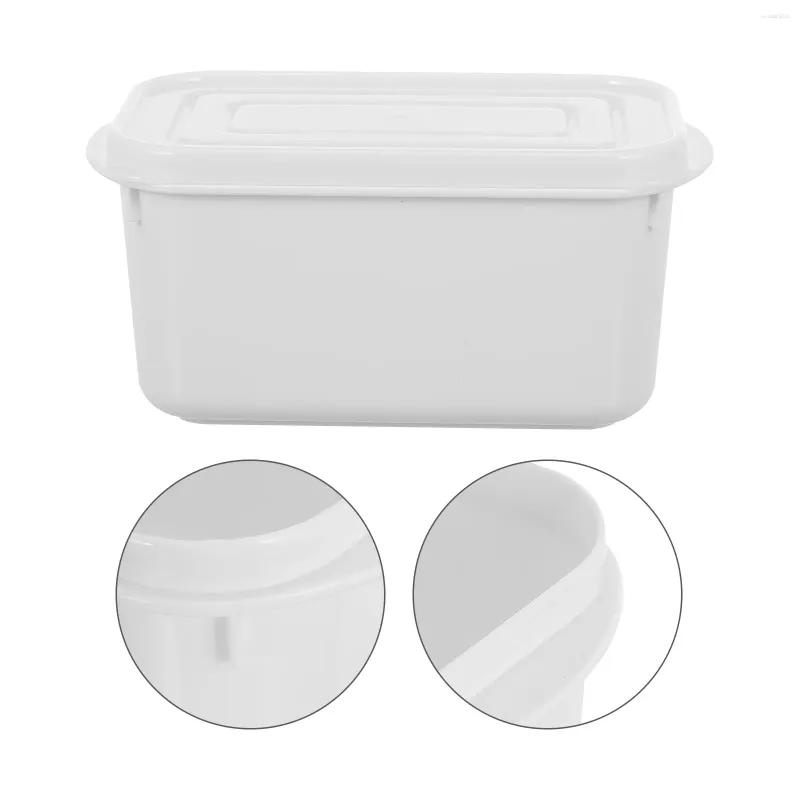 Dinnerware Sets 2 Pcs Butter Box Crisper Stainless Utensil Holder Airtight Bread Container