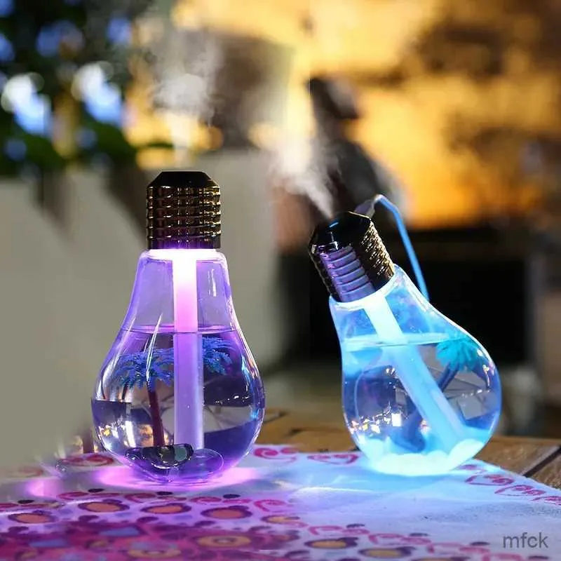 Umidificadores GOONE Difusor de umidificador de ar USB 400ml Lâmpada criativa Óleos essenciais para fabricante de névoa com difusor de perfume de luz noturna para casa
