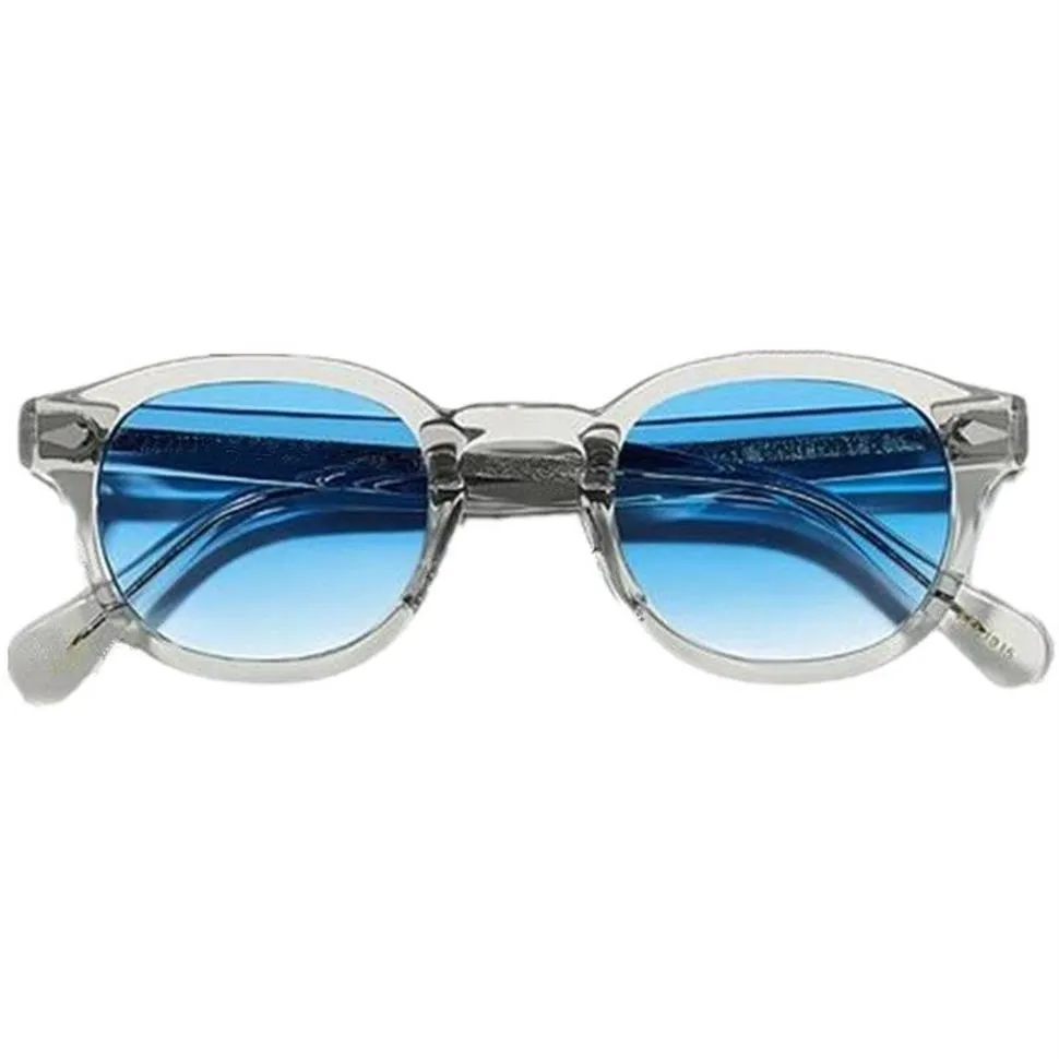 Desed Johnny Depp de óculos de sol cinza de cristal uv400 Óculos de óculos de espelho polarizados lentes polarizadas de segurança confortável Occhiali da solfish213q