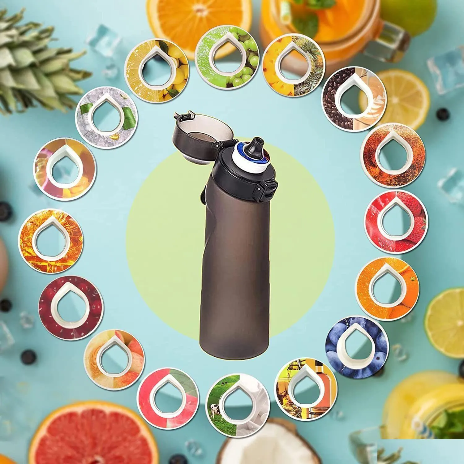 Su Şişeleri 650ml fincan hava aromalı spor şişesi açık havada fitness moda meyve aroması için uygun