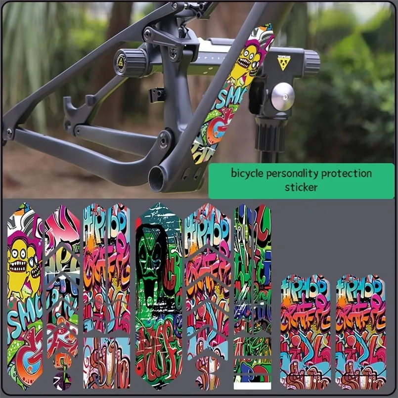 Bike Frame Sticker MTB Care Protection Chain Film Cycling Repair Scratch Decals Anti-Scratch Tape Bicycle Accessories Decorative 231221