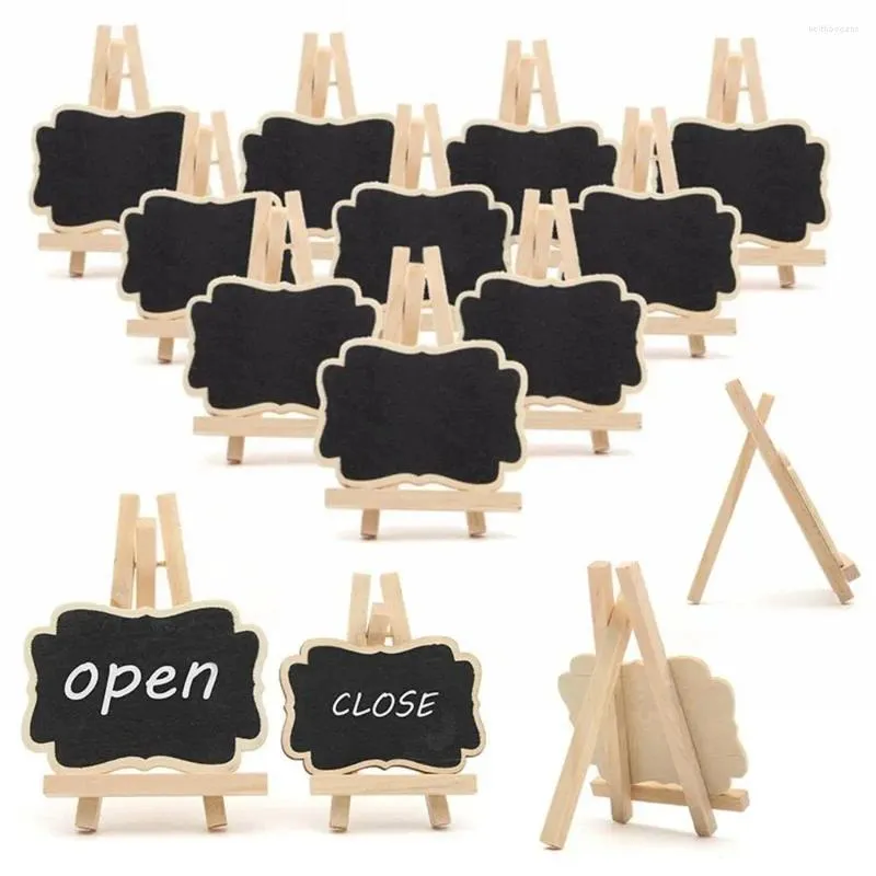 Party Decoration Memos Wooden Table Decor Wedding Direction Signs Note Holder Blackboard Chalkboard Stand Supplies Message Board
