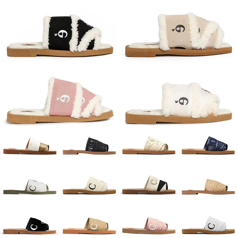 chloe sandals chloee sandals sapatos sapatos de plataforma mulheres famosas slides lettering tecido de lona sapatilhas chinelos 【code ：L】