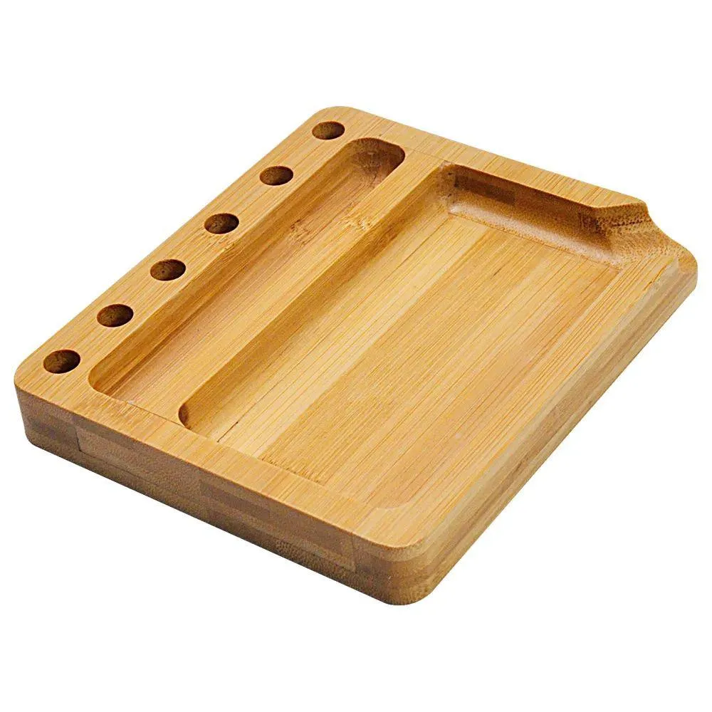 Accessoires Zigarette Drei Winkel Holz Rolling Tablett Raucher Shop 131x151 mm handgefertigter Hine Tabakmühle Drop Lieferung Hausgarten Ho DHKFM