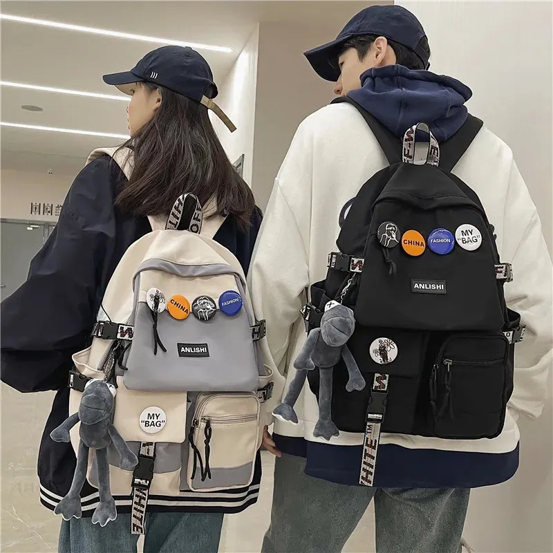 Tooling Men Women Backpack vrouwelijke grote capaciteit schoolrugzakken voor tieners Harajuku Student Bags Fashion Korean 231222