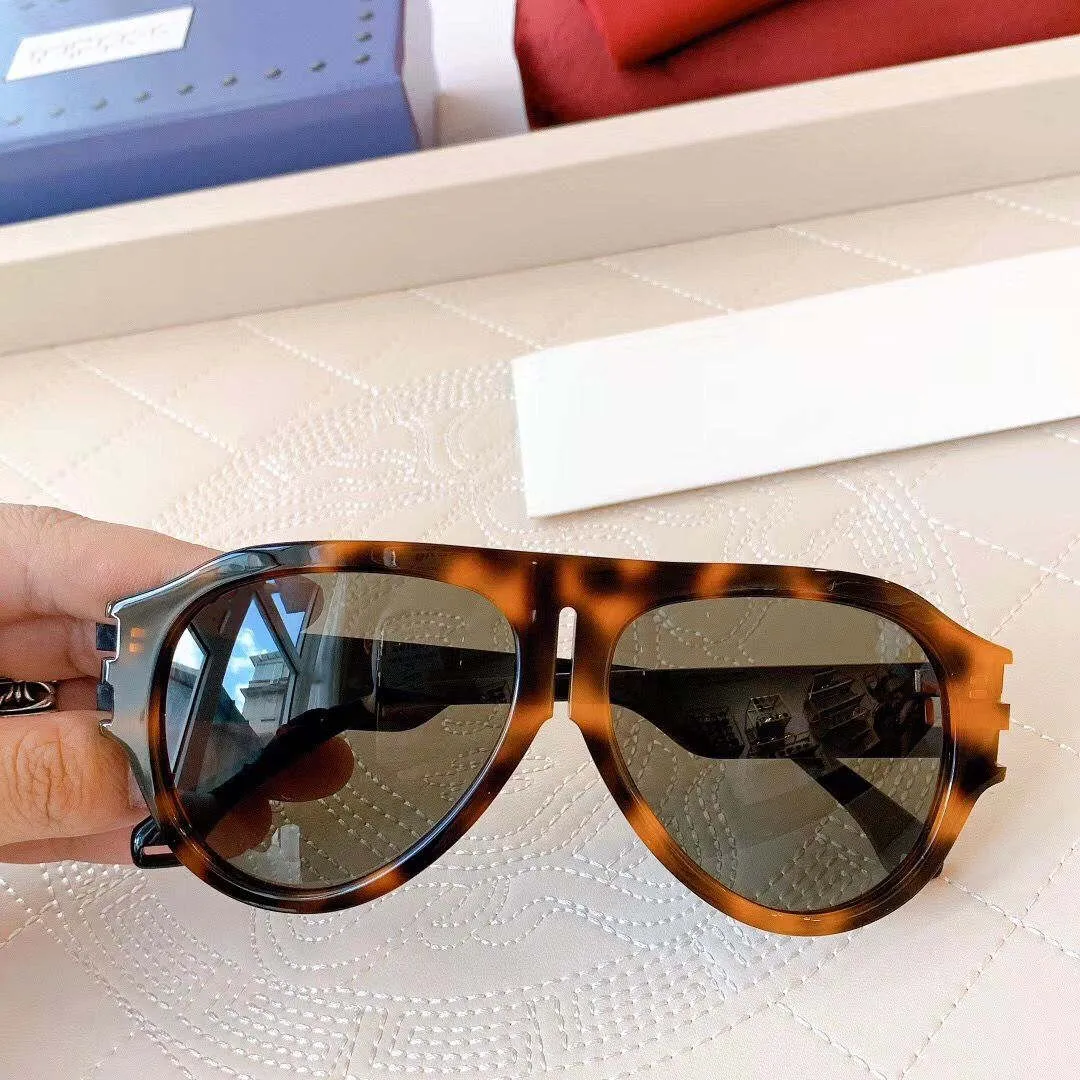 Novos óculos de gama de estilistas de moda Look de luxo de luxo óculos de sol retangular para homens homens vintage tons quadrados grossos sunnies nude unissex Óculos de sol com caixa fdh