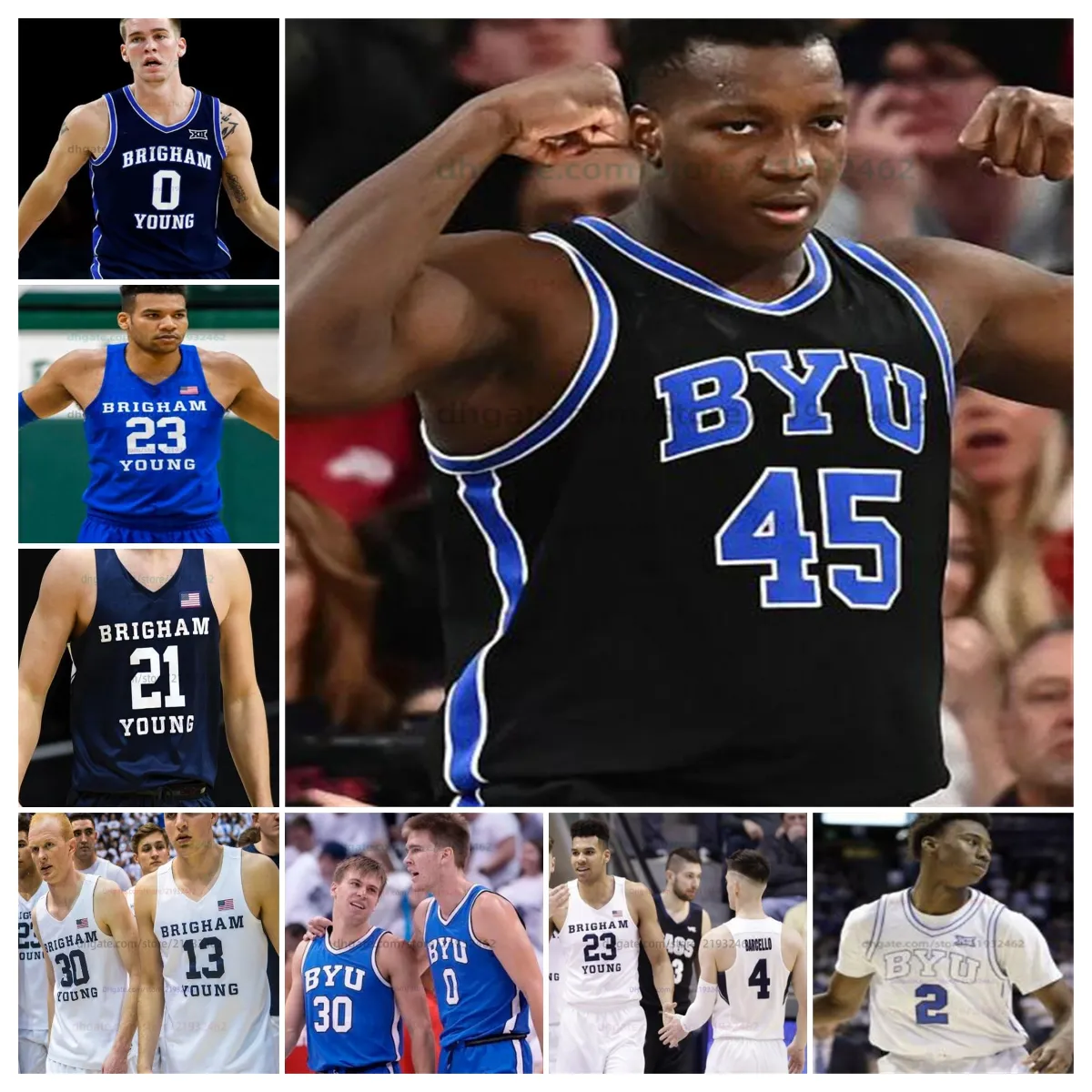 Maglie da basket da basket di Jaxson Robinson Byu Cougars Donne Donne Donne Gioventù tutte cucite Dawson Baker Aly Khalifa Ally Atiki Marcus Adams Tredyn Christensen