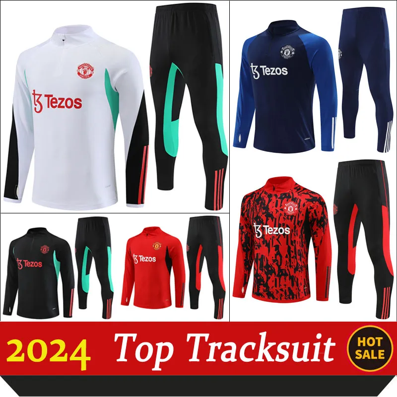 Chándales de alta calidad 2024 Manchest bouguba Camiseta de entrenamiento de fútbol de manga larga 24/25 Manga Lukaku Tamaño S-2XL