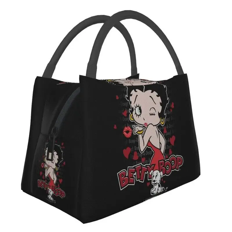 Sacs Animated Boop Bettys Isulatule Lunch Tote Sac pour femmes Anime Cartoon Resictime Filer Thermal Food Boîte à lunch Camping Travel