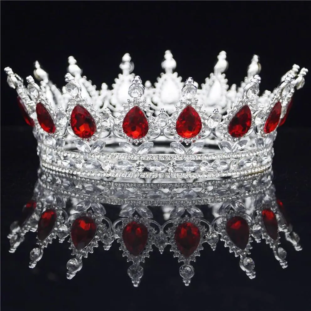 Crystal vintage królewski król King Tiary i korony mężczyźni kobiety konkurs