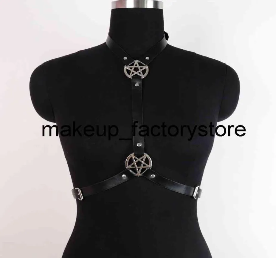 Massage Sex Black Women Leather Harness Gothic Garter Adjustable Body Bdsm Erotic Lingerie Belt Lingerie Sexy Suspender Bra Cage W5273845