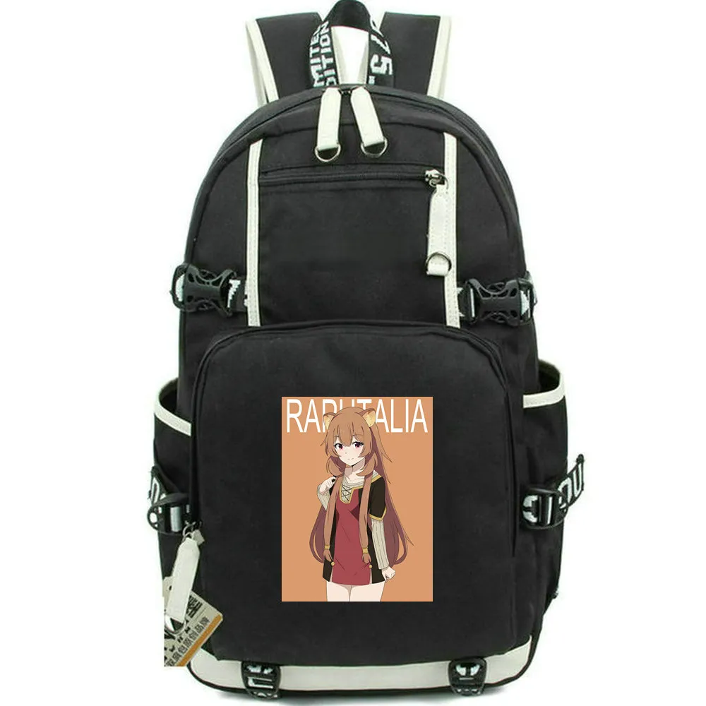 The Rising of the Shield Hero backpack Raphtaria daypack Cartoon school bag Anime Print rucksack Casual schoolbag Computer day pack