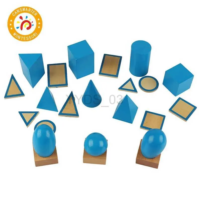 Planche Montessori en bois pour bébé, jouets pour bébé, petits solides géométriques avec supports, pratique, Toyzln231223