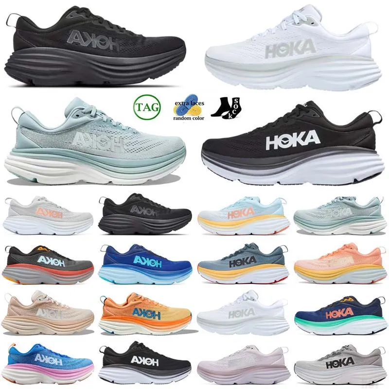 Hoka Bondi 8 Running Shoes Triple Black, Designer Sneakers For Men