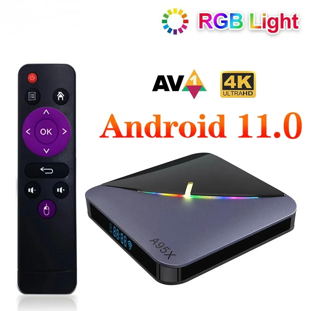 Box A95X F3 Air II RGB Smart TV Box Android 11 Amlogic 4GB RAM 64GB