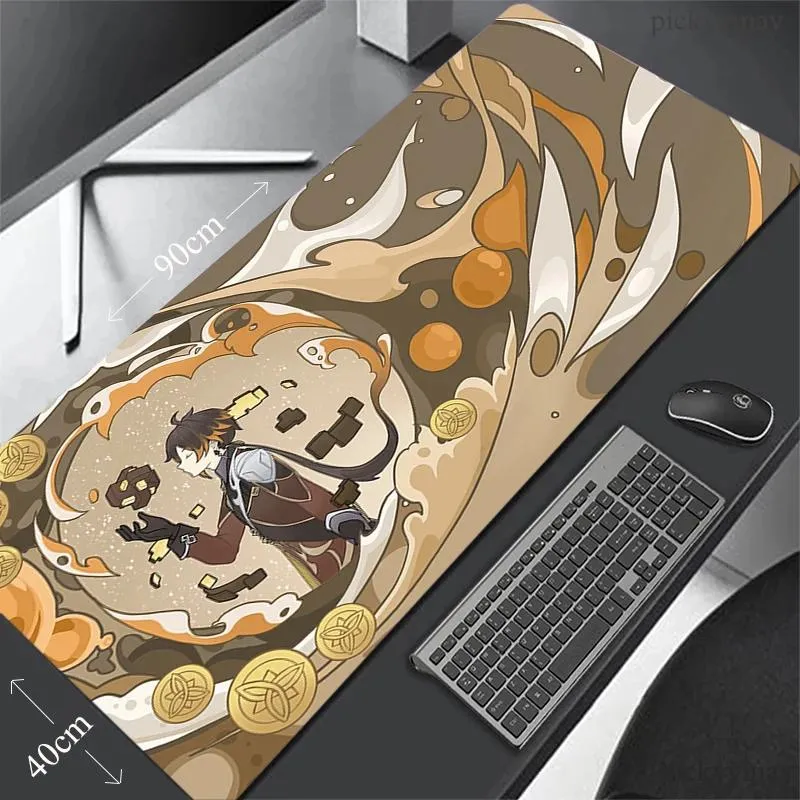Отдыхает Genshin Impact Mouse Pads Gaming Mousepads 400x900 Большой Mousepad Anime Rubber Big Dest Mat Company Company Dest Dest Desk Pad для подарочного