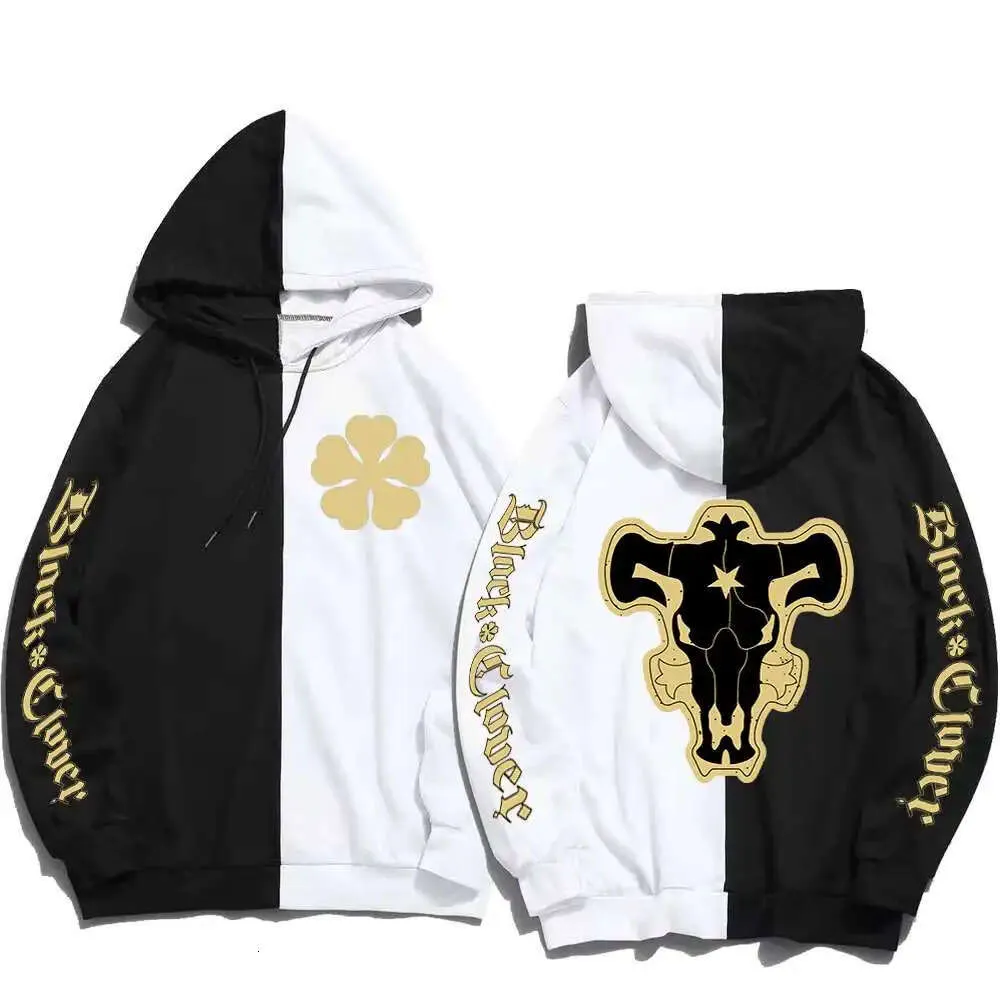 Clover Black Bulls Squad Emblem Anime Hoodies Yami Asta Magic Knights Sweatshirts Tops Pullovers Sudadera Felpa Moletom