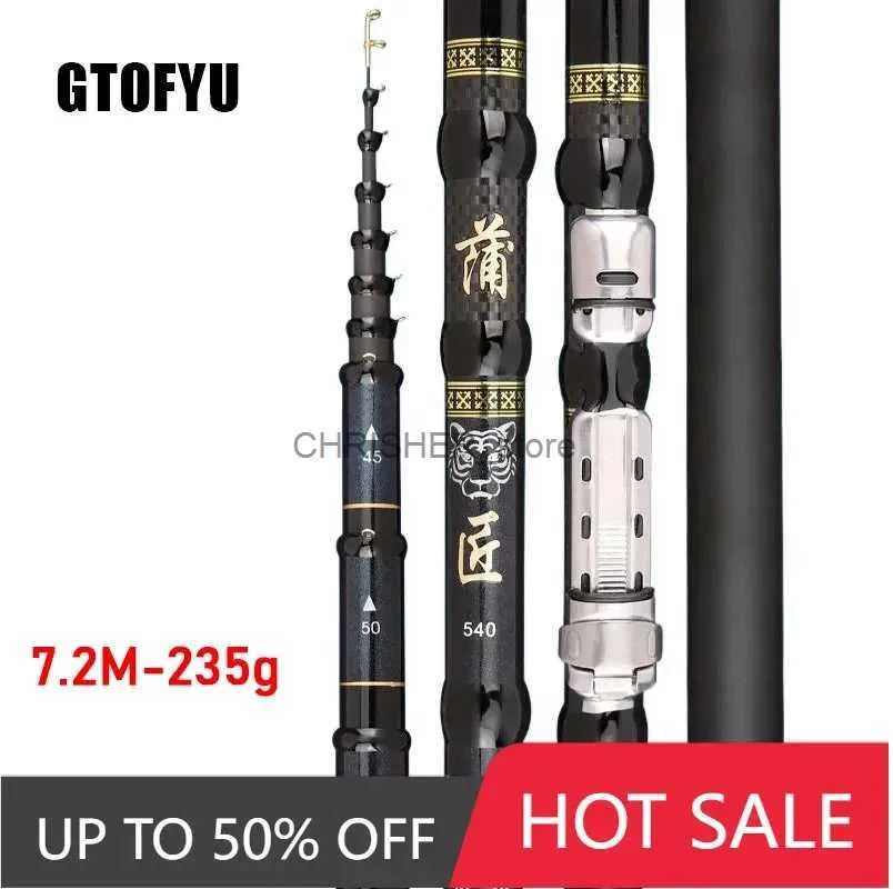 Boat Fishing Rods 4.5M 5.4M 6.3M 7.2M Adjustable Positioning Fishing Rod  Telescopic Portable Carbon Fishing Spinning Ultra Light Hard Stream  RodL231223 From Chrisher_store, $39.74