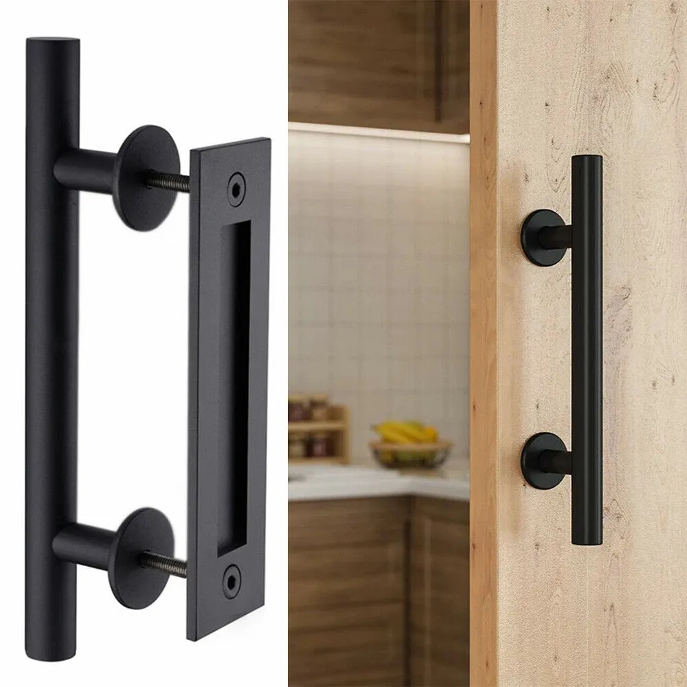 Sliding Barn Door Handle Pull Flush Recessed Wood Furniture Hardware
