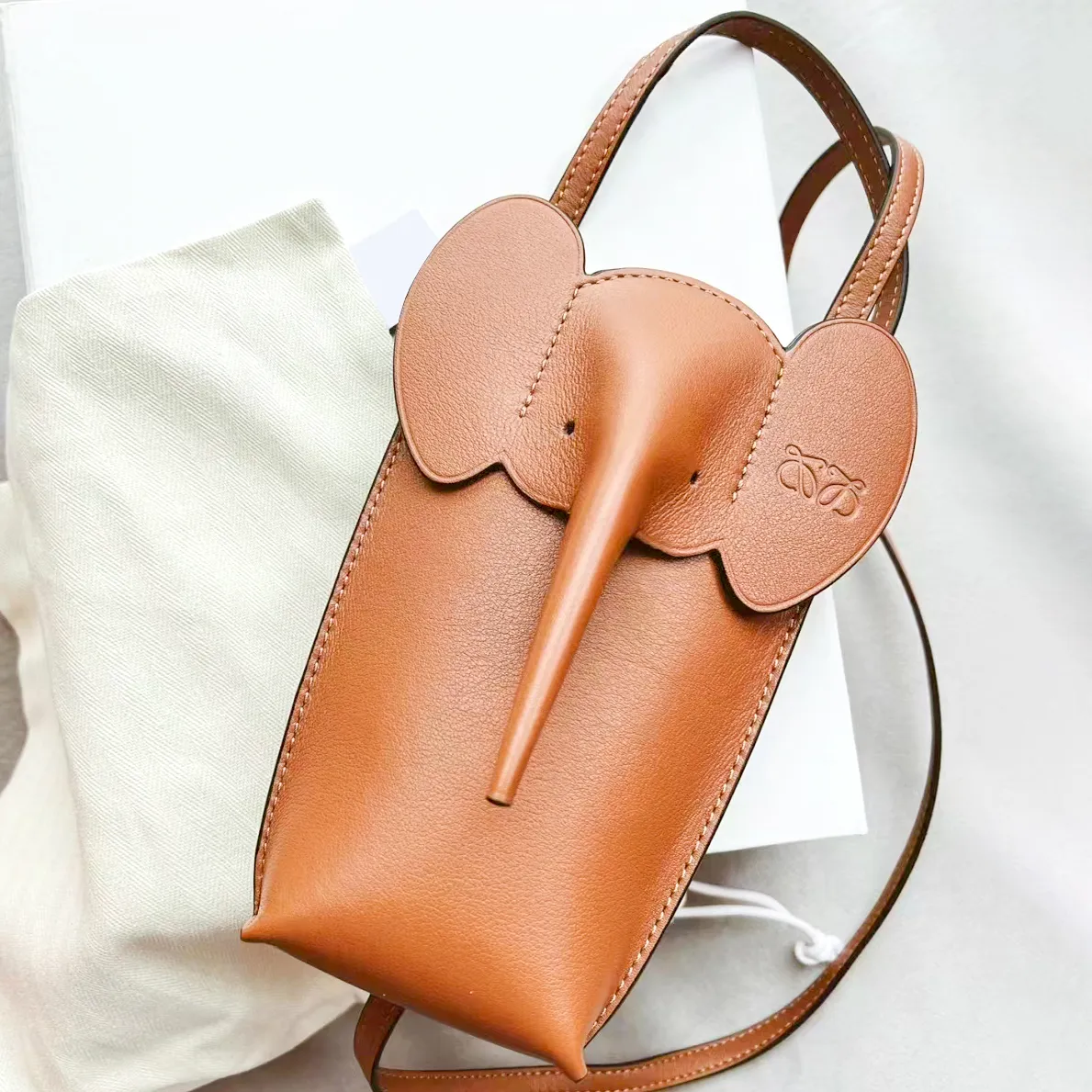 Leather Crossbody Bag Elephant Genuine Leather Bag Luxury Genuine