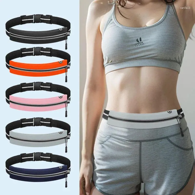 Outdoor Bags Waist Running Bag Women Fashion Sports Cell Phone Storage Jogging Ultralight Reflective Belt Pack Walking Climbing