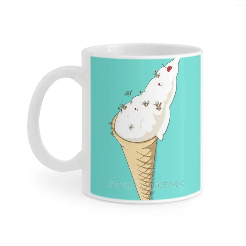 Mugs Ant Ski White Mug Coffee Cup Milk Tea Cups Gift For Friends Ice Cream