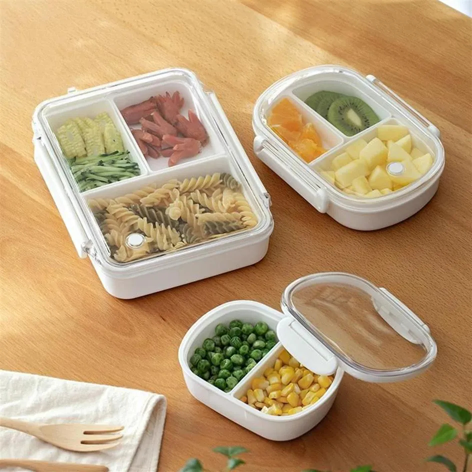 Set di stoviglie in porcellana di alta qualità mantieni un contenitore a microonde di bento box freshing con griglie separate359d