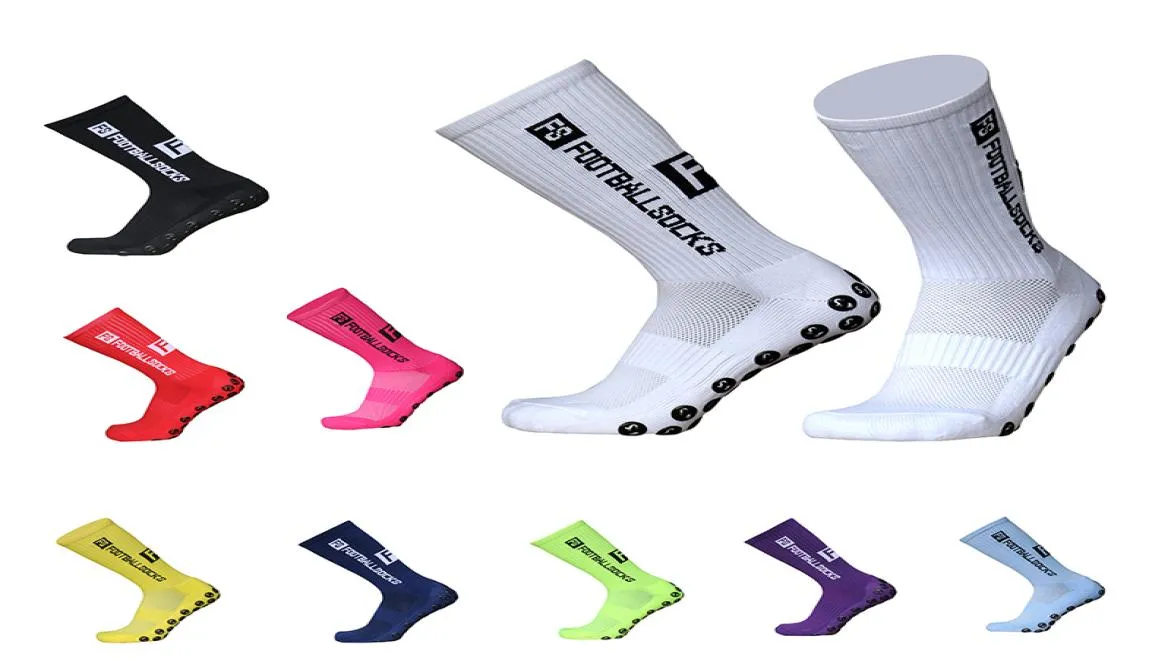 Nieuwe stijl FS Football Socks Round Silicone Suction Cup Grip Anti Slip voetbal Socks Sports Men Dames Honkbal Rugby SockSK818439624