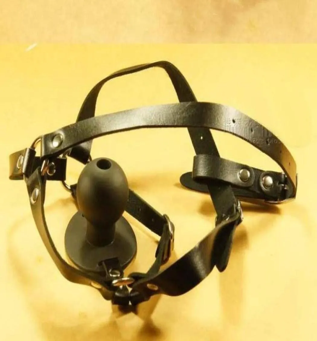 Bdsm sex toys Women Open Mouth Bite Gag Ring Gag Stopper SM Bondage Gadgets Adult Sex Toys Leather Belt Metal9326379