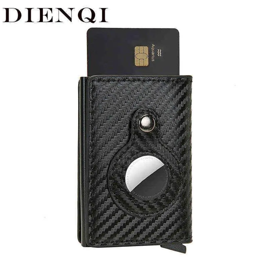 RFID Card Holder Men Portefeuille Sac argent mâle Black Short Sallet 2022 Small Leather Slim Mini pour AirTag Air Tag J2208092479