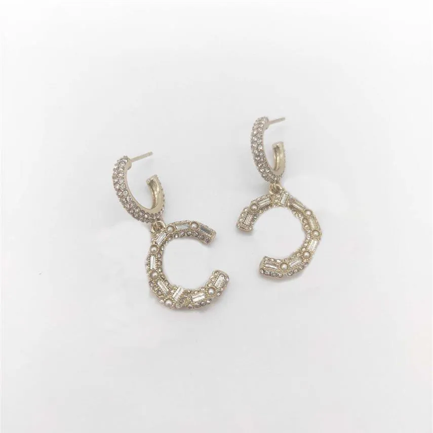 Charme Drop Boucle d'oreille avec tous les diamants et pendentifs Collier Nature Shell Design Match Set Ay Box Tampon PS7314A294O