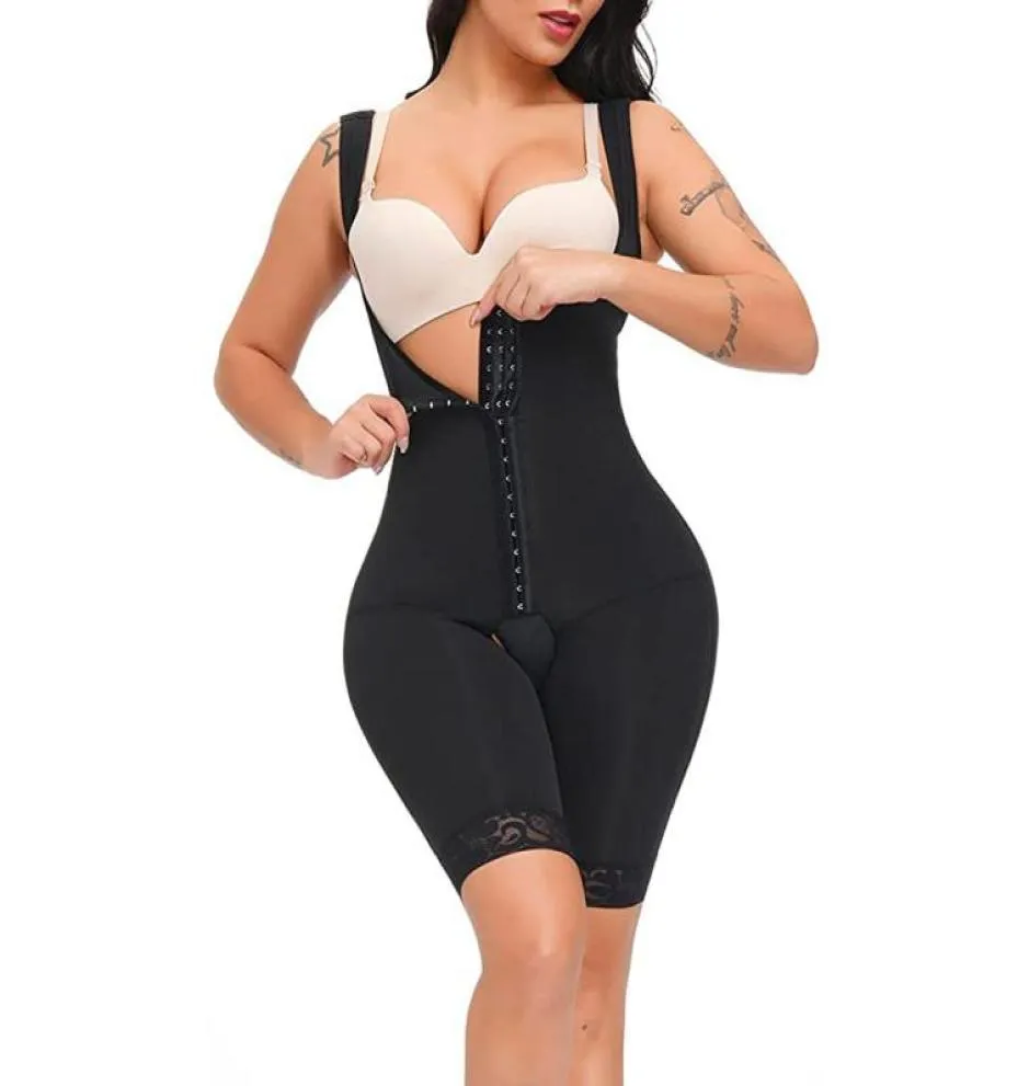 Women039s Shapers Fajas Colombianas Shapewear Women Tummy Tuck Body Shaper  Postpartum Girdle Waist Trainer Open Bust Bodysuit8737359 From Hjek, $25.23